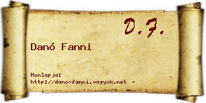 Danó Fanni névjegykártya