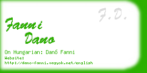 fanni dano business card